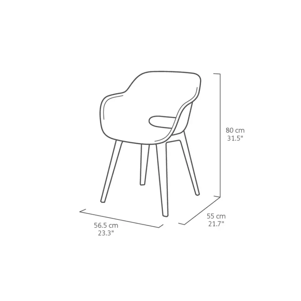 Keter Akola Tuinstoelen - 2 stuks -56.5x55x80cm - Olijf Groen Outlet
