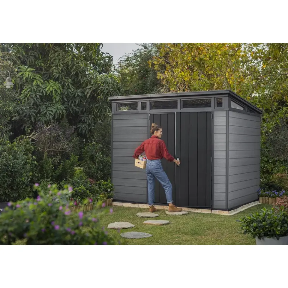 Keter Cortina 97 Tuinhuis - 277x218x226cm - Grijs Clearance