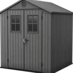 Keter Darwin 66 Tuinhuis - dubbele deuren + ramen - 190x183x221 cm - Grijs Online