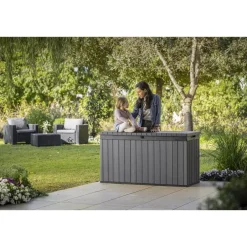 Keter Darwin Opbergbox - 570L - 142.5x65.5x78.2cm - Grijs Hot