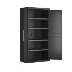 Keter Detroit XL Hoge Kast - 4 planken - 89x54x182cm - Zwart New