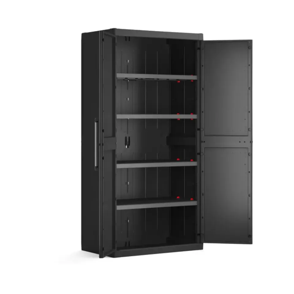 Keter Detroit XL Hoge Kast - 4 planken - 89x54x182cm - Zwart New