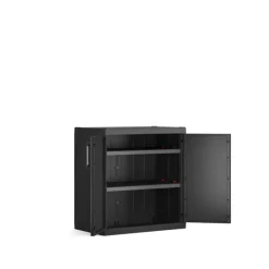 Keter Detroit XL lage Kast - 2 planken - 89x54x93cm - Zwart Discount