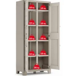 Keter Gulliver Opbergkast hoog - Multispace - tuinkast - 8 planken Discount