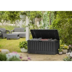 Keter Kentwood Opbergbox - 128x53.6x59 cm - 350 L - Grafiet Sale