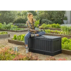 Keter Kentwood Opbergbox - 128x53.6x59 cm - 350 L - Grafiet Sale