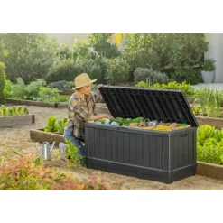Keter Kentwood Opbergbox - 128x53.6x59 cm - 350 L - Grafiet Sale