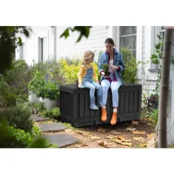 Keter Kentwood Opbergbox - 128x53.6x59 cm - 350 L - Grafiet Sale