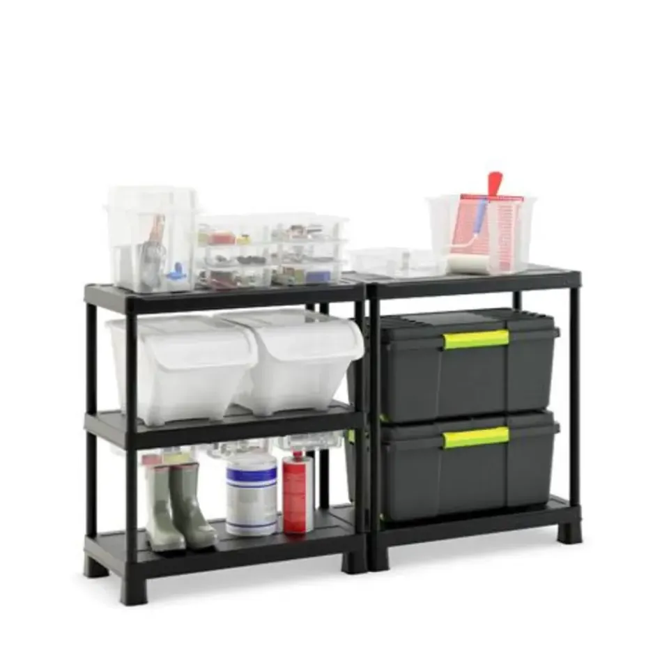 Keter Kunststof Stellingkast Tribac - Opbergrek - 90x45x182cm - zwart Sale