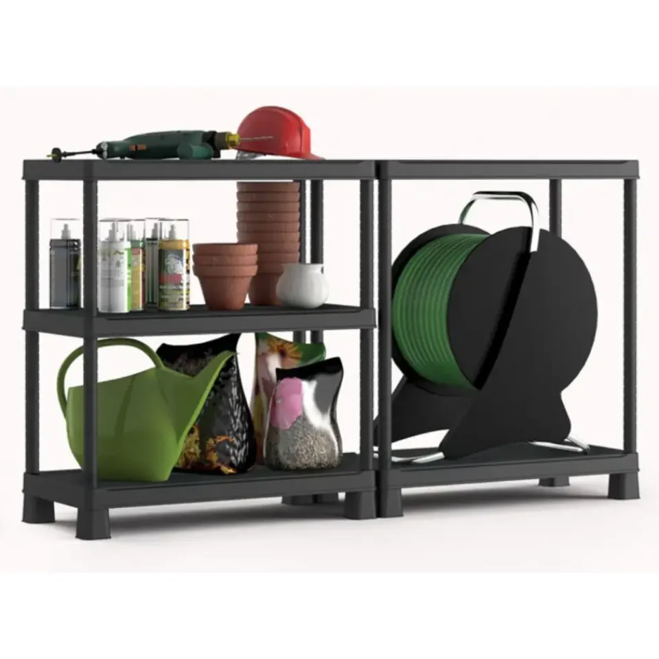 Keter Kunststof Stellingkast Tribac - Opbergrek - 90x45x182cm - zwart Sale