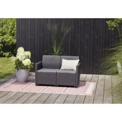 Keter Marie Essential Loungeset + Orlando tafel - 4 personen - Antraciet Best