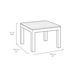 Keter Marie Essential Loungeset + Orlando tafel - 4 personen - Antraciet Best