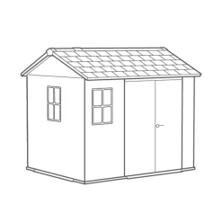 Keter Newton 975 Tuinhuis - 230x287x246cm - Grijs Hot