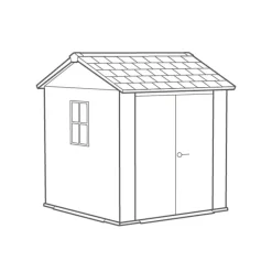 Keter Newton 775 Tuinhuis - 230x223,8x246cm - Grijs