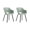 Keter Noa Tuinstoel - 2 stuks - 55x56.5x80cm - metalen onderstel - Vintage green Online
