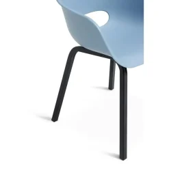 Keter Noa Tuinstoel - 2 stuks - 55x56.5x80cm - metalen onderstel - Blauw Outlet