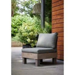Keter Signature Elements Tuinstoel - met groene kussens - Cappuccino/Ashwood Sale