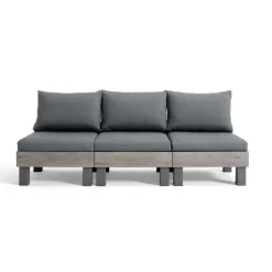 Keter Signature Elements 3-zits Loungebank - met groene kussens - Cappuccino Clearance