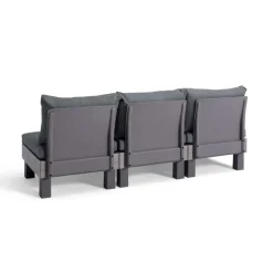 Keter Signature Elements 3-zits Loungebank - met groene kussens - Cappuccino Clearance