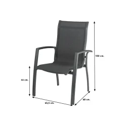 Kettler Legato Curve stapelstoel - Antraciet Outlet