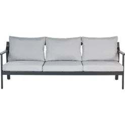 Leen Bakker KIATO - Tuinbank 3-zits - Lichtgrijs - Aluminium Sale