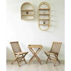 House Nordic Kinderstoel Naturel Teakhout - Zithoogte 33cm - Toledo - Set van 2 Online