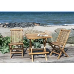 House Nordic Kinderstoel Naturel Teakhout - Zithoogte 33cm - Toledo - Set van 2 Online