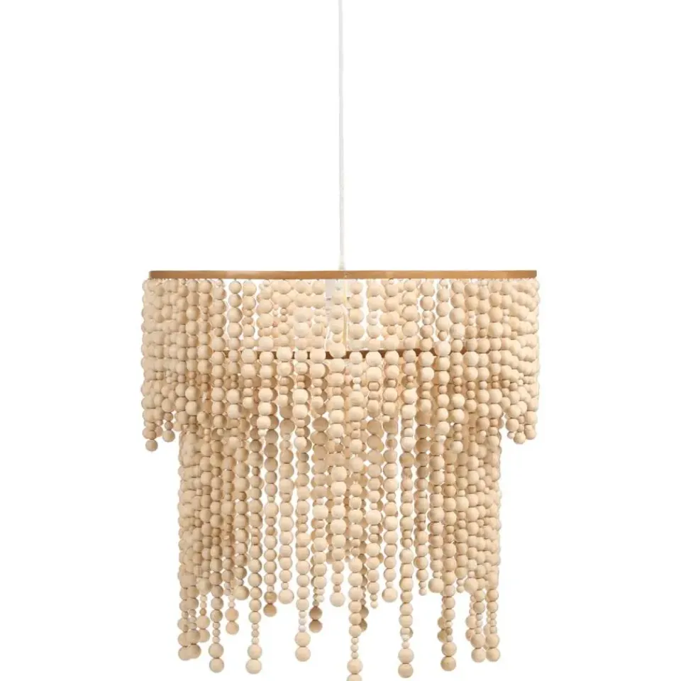 Leen Bakker KIRINDI - Kroonluchter - Lichtbruin - Rubberhout Online