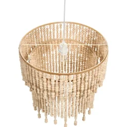 Leen Bakker KIRINDI - Kroonluchter - Lichtbruin - Rubberhout Online