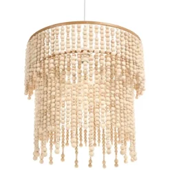 Leen Bakker KIRINDI - Kroonluchter - Lichtbruin - Rubberhout Online