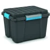 KIS Scuba box M - 45L - zwart/blauwe clips Outlet