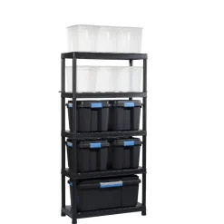 KIS Scuba box M - 45L - zwart/blauwe clips Outlet