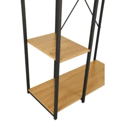 Merkloos Kledingkast - Open Kast - 176x90x40 cm - MDF lichte Eik & Metaal Hot