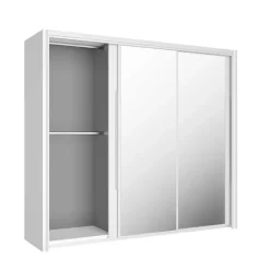 Gami Kledingkast Cody 231cm met 3 schuifdeuren & spiegel - wit Online