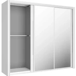 Gami Kledingkast Cody 231cm met 3 schuifdeuren & spiegel - wit Online