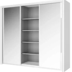 Gami Kledingkast Cody 231cm met 3 schuifdeuren & spiegel - wit Online