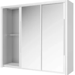 Gami Kledingkast Cody 231cm met 3 schuifdeuren & spiegel - wit Online