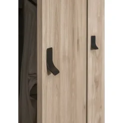 Leen Bakker Kledingkast Kansas 3-deurs - eikenkleur - 200x150x60 cm Discount