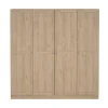 Leen Bakker Kledingkast Lynn 4-deurs - eikenkleur - 200x196x62 cm Sale