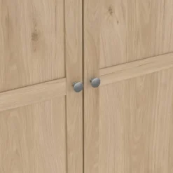 Leen Bakker Kledingkast Lynn 4-deurs - eikenkleur - 200x196x62 cm Sale