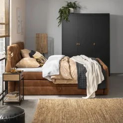 Leen Bakker Kledingkast Madeira 2-deurs - zwart - 199x102x58 cm Best