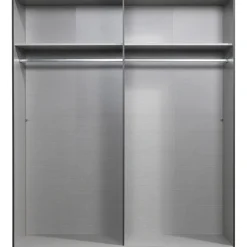 Leen Bakker Kledingkast Milaan 4-deurs- grafiet - 208x180x58 cm Online