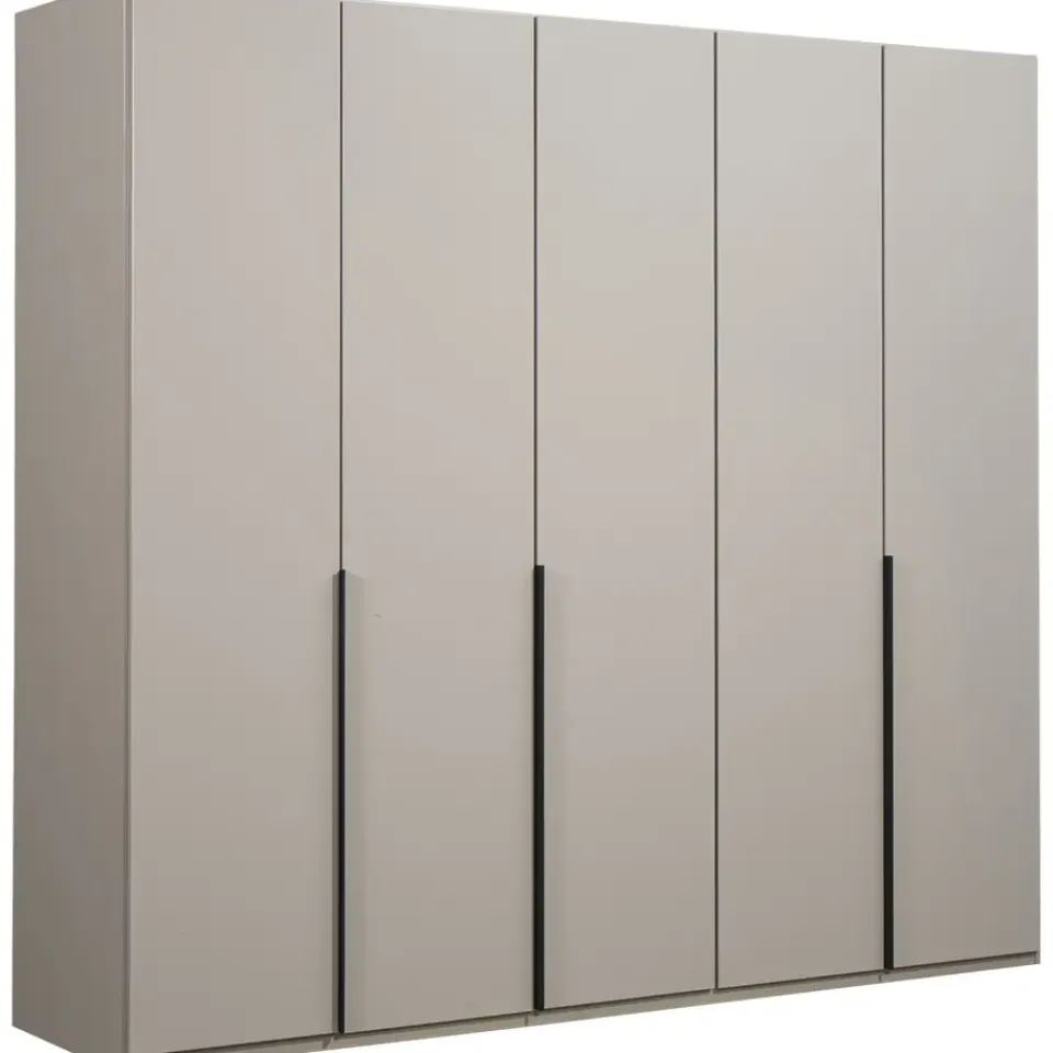 Leen Bakker Kledingkast Milaan 5-deurs - greige - 236x225x58 cm Hot