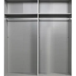 Leen Bakker Kledingkast Milaan 4-deurs - wit - 236x180x58 cm Best