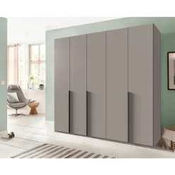 Leen Bakker Kledingkast Milaan 5-deurs - greige - 208x225x58 cm