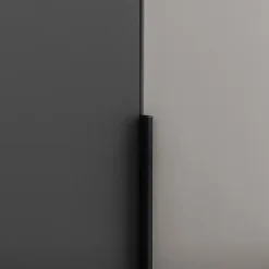 Leen Bakker Kledingkast Milaan 4-deurs - grafiet/greige - 208x180x58 cm Online