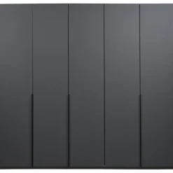 Leen Bakker Kledingkast Milaan 5-deurs - grafiet - 236x225x58 cm Best