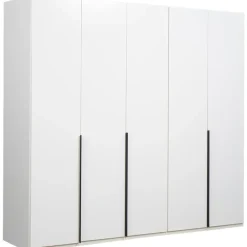 Leen Bakker Kledingkast Milaan 5-deurs - wit - 236x225x58 cm Best