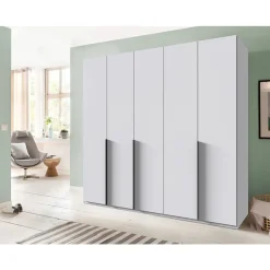 Leen Bakker Kledingkast Milaan 5-deurs - wit - 236x225x58 cm Best