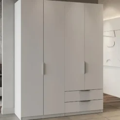 CBA Kledingkast Spectre 157cm 4 deuren & 2 lades - mat wit Best